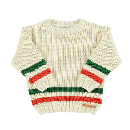 Süße Strickpullover mit Streifen aus Baumwolle für Mädchen und Jungen  von Piupiuchick.