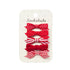 Rockahula - Haarspangen Mini-Schleifen rot-weiss, 5er Se