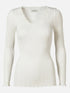 Rosemunde - Langarmshirt mit Spitze weiß „Babette“ für Frauen