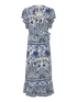 Rosemunde - Elif Midi-Wickelkleid blau
