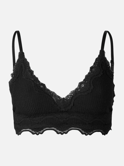 Feminines Slip-On-Bralette-Oberteil ohne Rückenverschluss.