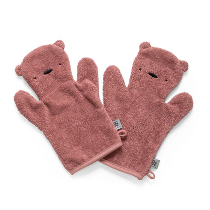 Badehandschuh-Set aus wunderbar weichem und zertifiziertem Baumwollfrottee