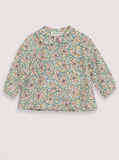 Süße Baby Bluse Collar mit Blumen Muster von Serendipity.
