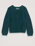 Cooler Kinder Pullover in dunkelgrün aus 100% Baumwolle.
