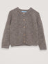 Kinder Strickjacke aus 100% Baby Alpaka Wolle in beige von Serendipity.
