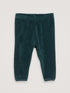 Süße Baby Leggings aus Velour in dunkelgrün von Serendipity.
