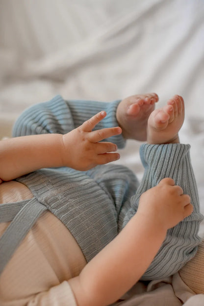 Silly Silas - Baby Hippy Strumpfhose Träger Baumwolle (Bio) blau