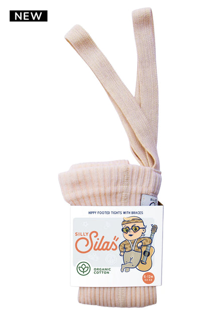 Silly Silas - Baby Hippy Strumpfhose Träger Baumwolle (Bio) peach