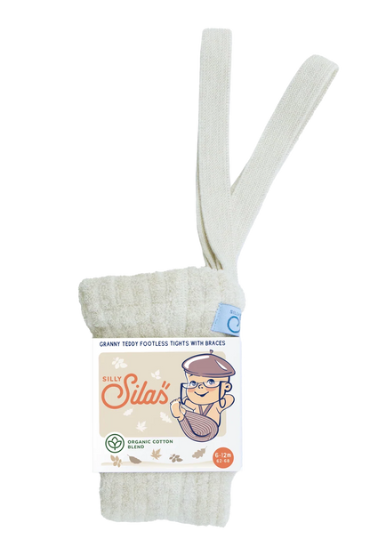 Silly Silas - Baby/Kinder Teddy Strumpfhose Träger Baumwolle (Bio) natur