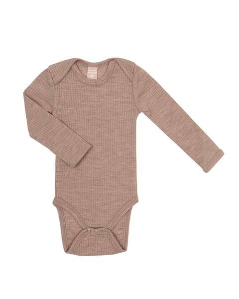 Warmes Babybody aus 100% Merinowolle ist perfekt für die kalte Tage von Smallstuff.
