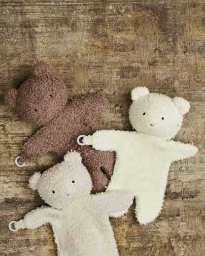 Smallstuff - Kuscheltuch Bär Merinowolle beige