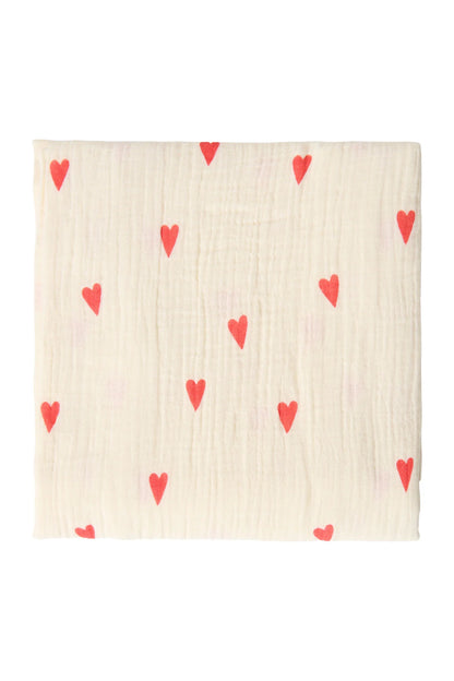 Studio Noos - Babyswaddle Herz 120cm aus Baumwolle (bio) natur