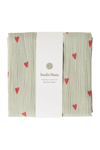 Studio Noos - BabySwaddle 120cm x 120cm aus Baumwolle (bio) grün
