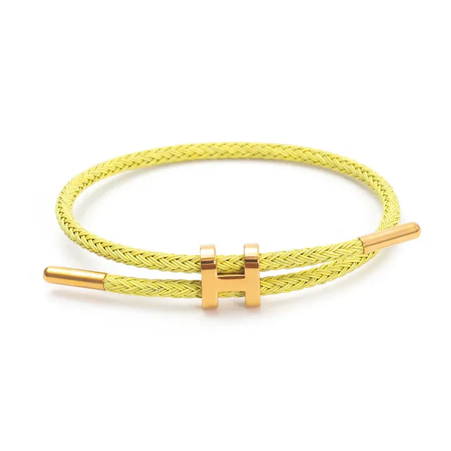Vido finest jewelry - Armband "Saila" gelb für Frauen/Damen mit Edelstahl-Detail