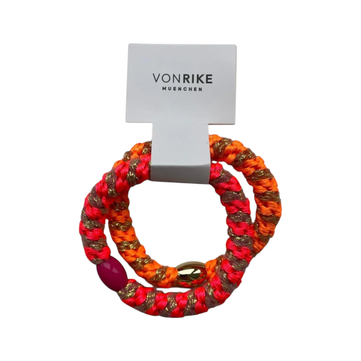 Von Rike - Haargummis 2-er Set orange-pink