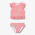 Wheat - Kinder Swim Set “Alma” rot-weiss gestreift