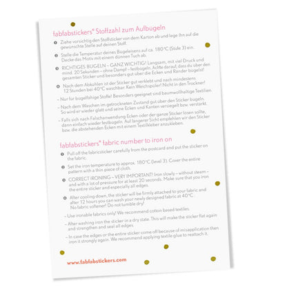 FabFabStickers - Bügelbilder Zahlen mint - AURYN Shop