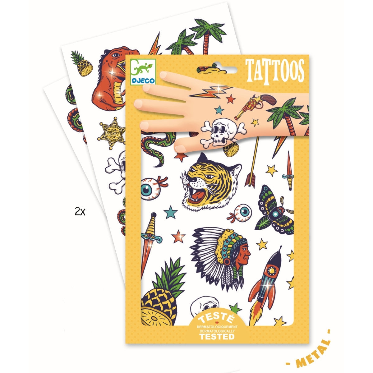 Djeco - Tattoos Indianer &amp; wilde Tiere - AURYN Shop