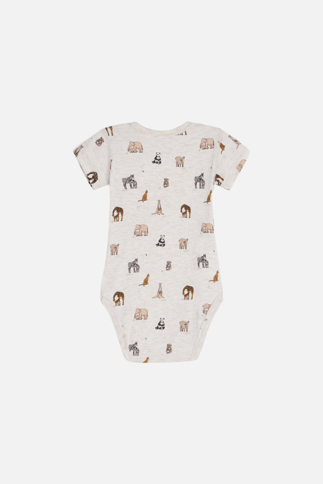 Hust &amp; Claire - Baby Bambusbody kurzarm natur Safari