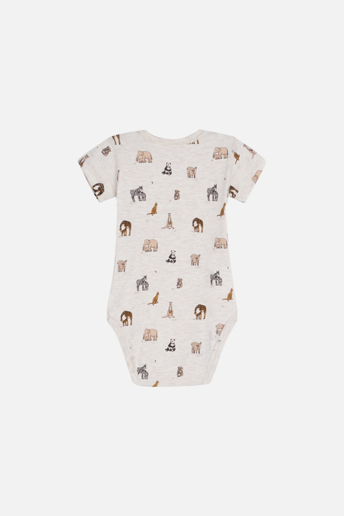 Hust &amp; Claire - Baby Bambusbody kurzarm natur Safari