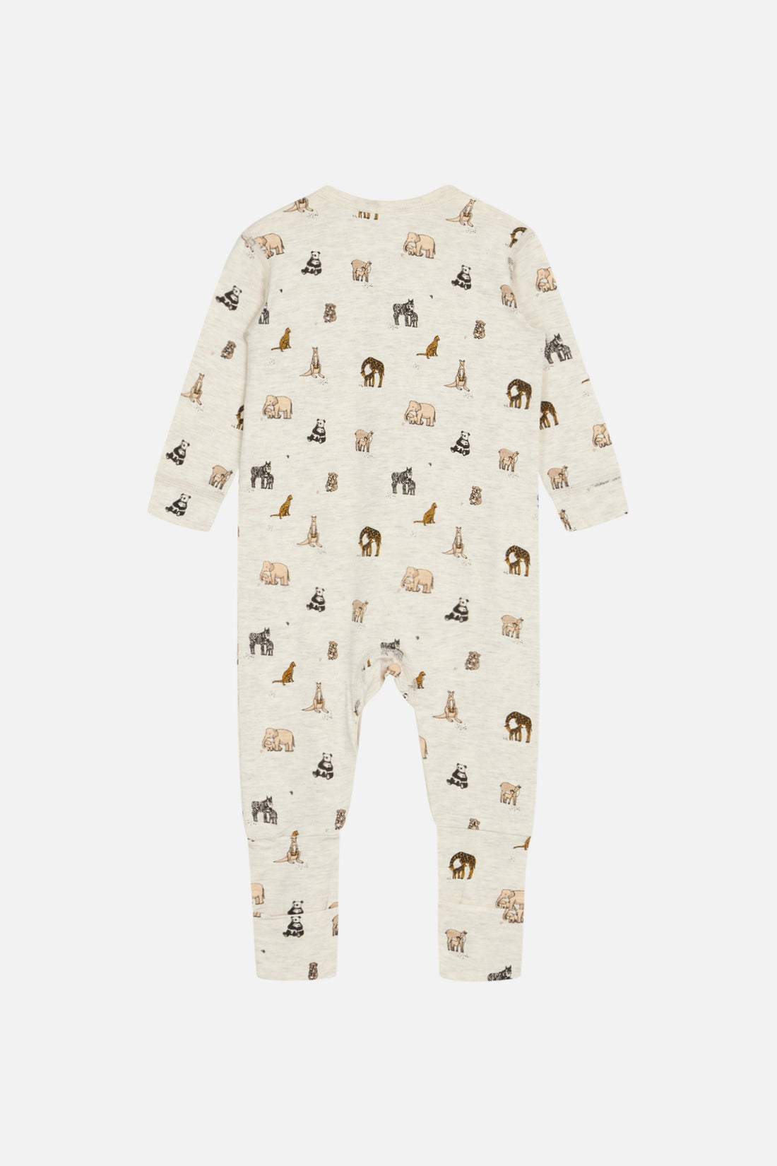 Hust &amp; Claire - Baby Bambusstrampler Mulle natur Safariprint