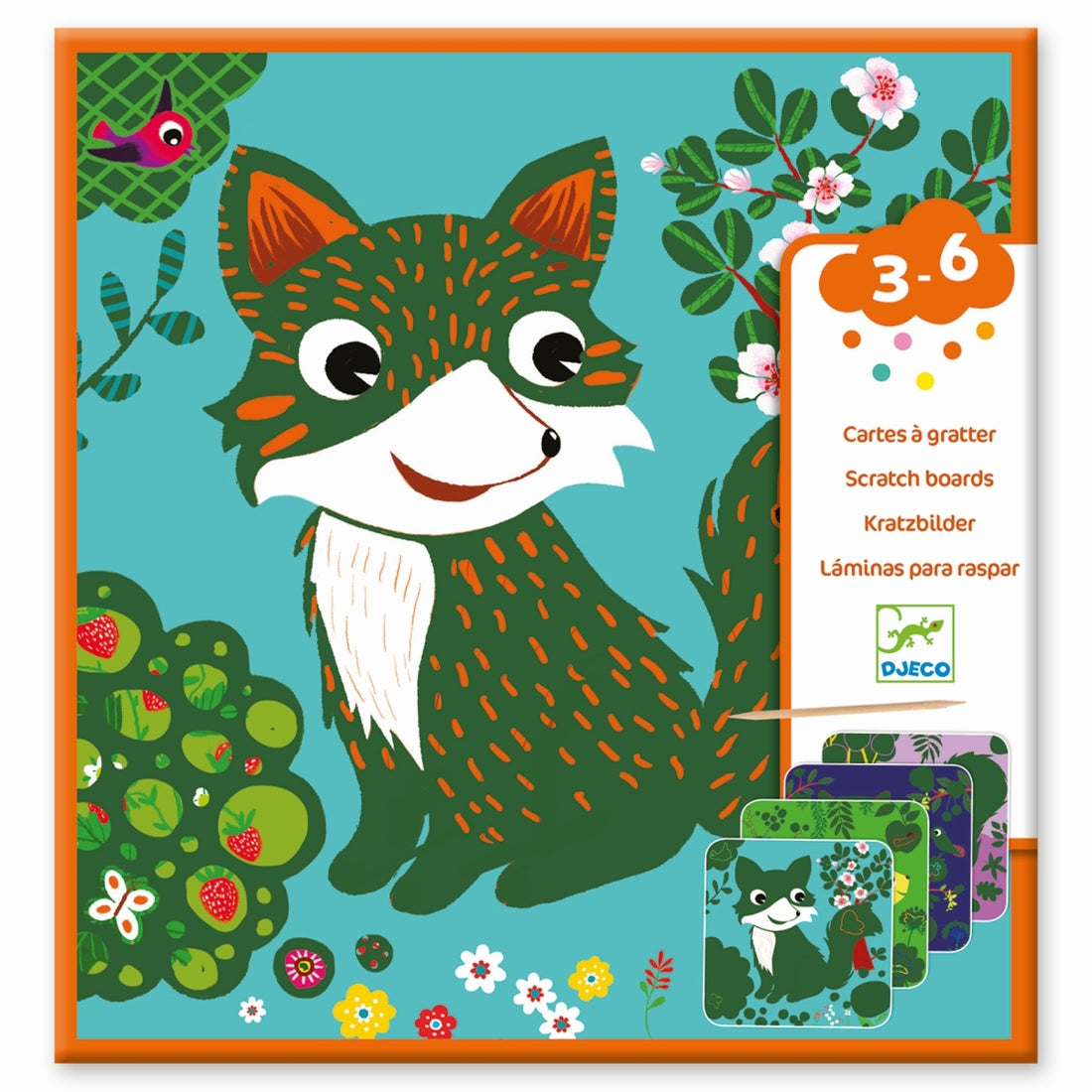 Djeco - Kratzbilder Tiere vom Land - AURYN Shop