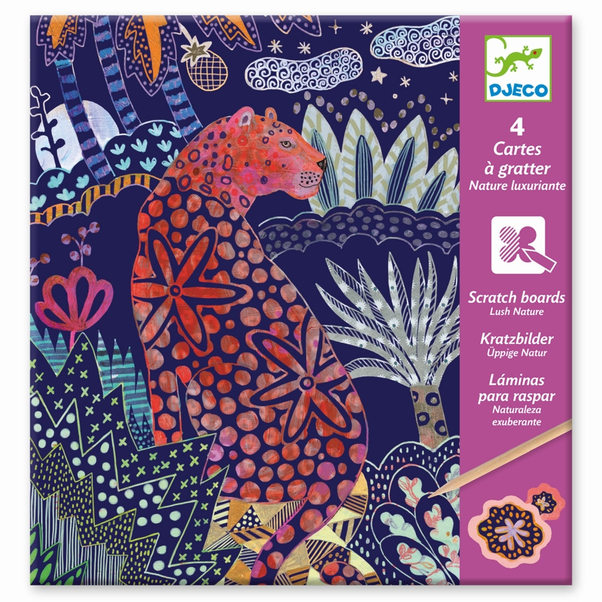 Djeco - Bastelset Kratzbilder Reicher Dschungel - AURYN Shop