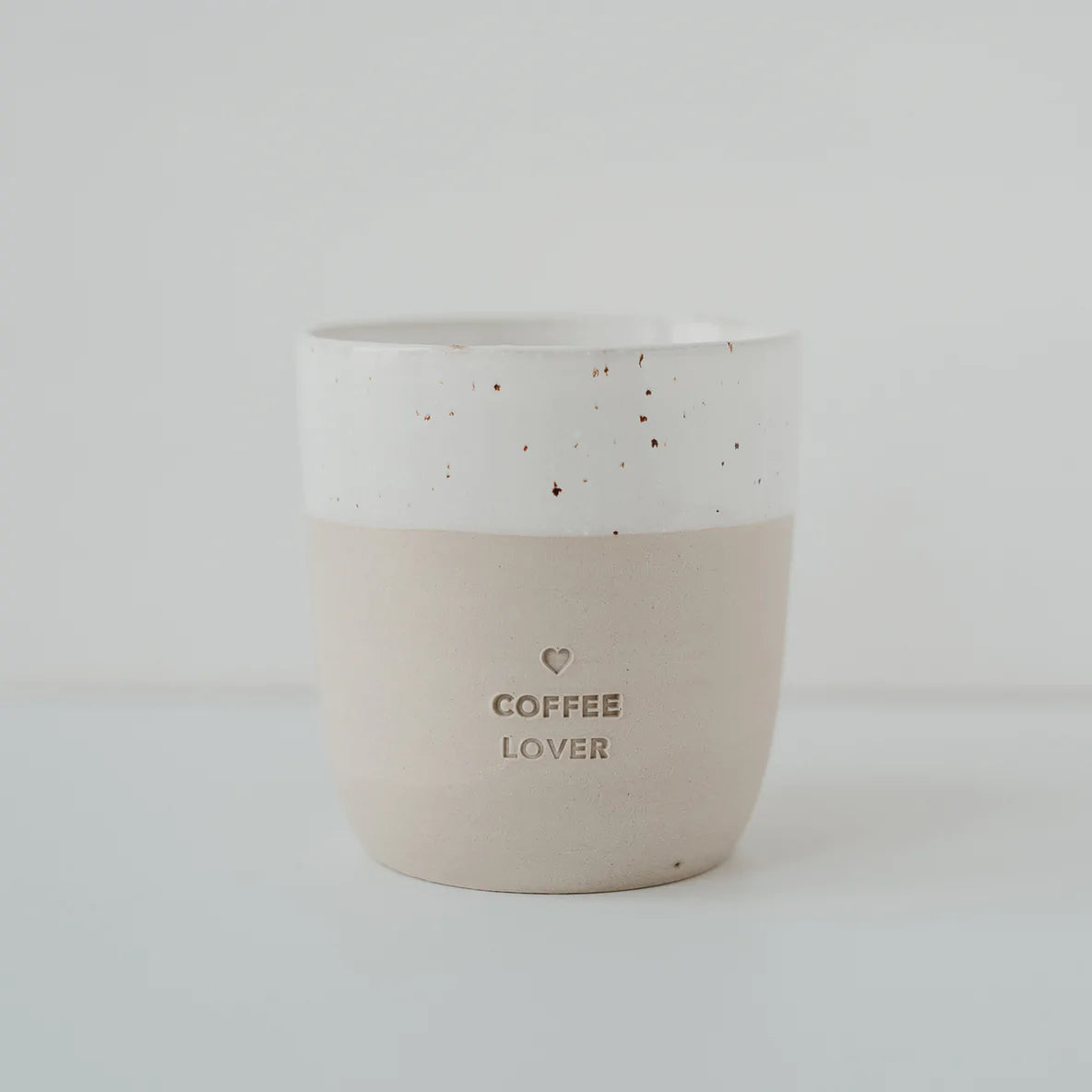 Eulenschnitt - handgemachter Becher COFFE LOVER