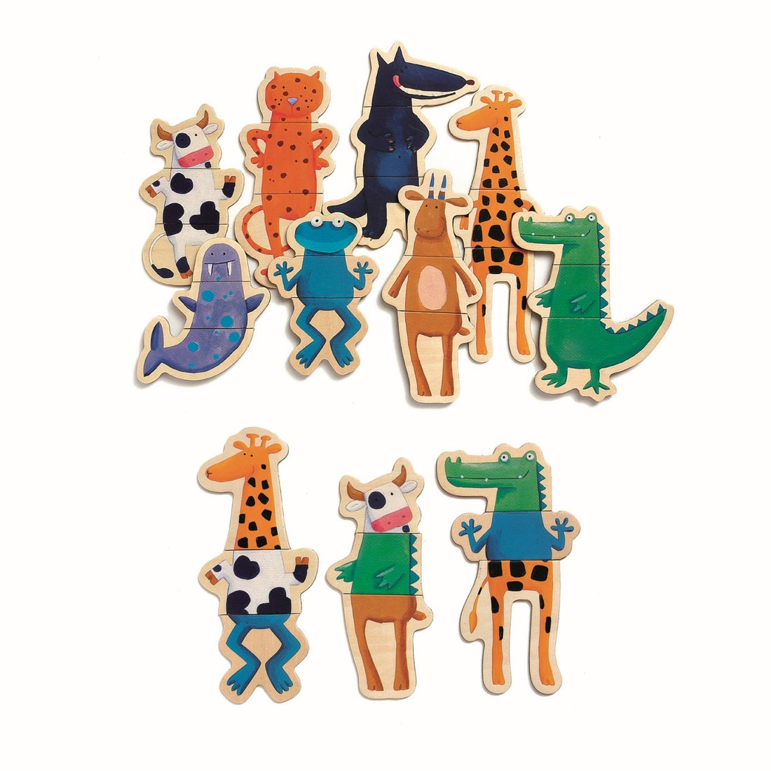 Djeco -  Holzmagnete Verrückte Tiere - AURYN Shop