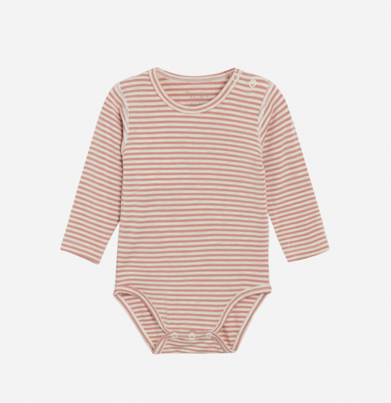 Hust &amp; Claire - Baby Body gestreift rosa - AURYN Shop