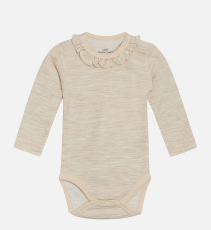 Hust &amp; Claire - Baby Body Langarm mit Kragen hell - AURYN Shop