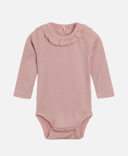 Hust &amp; Claire - Baby Body Langarm rosa mit Kragen - AURYN Shop