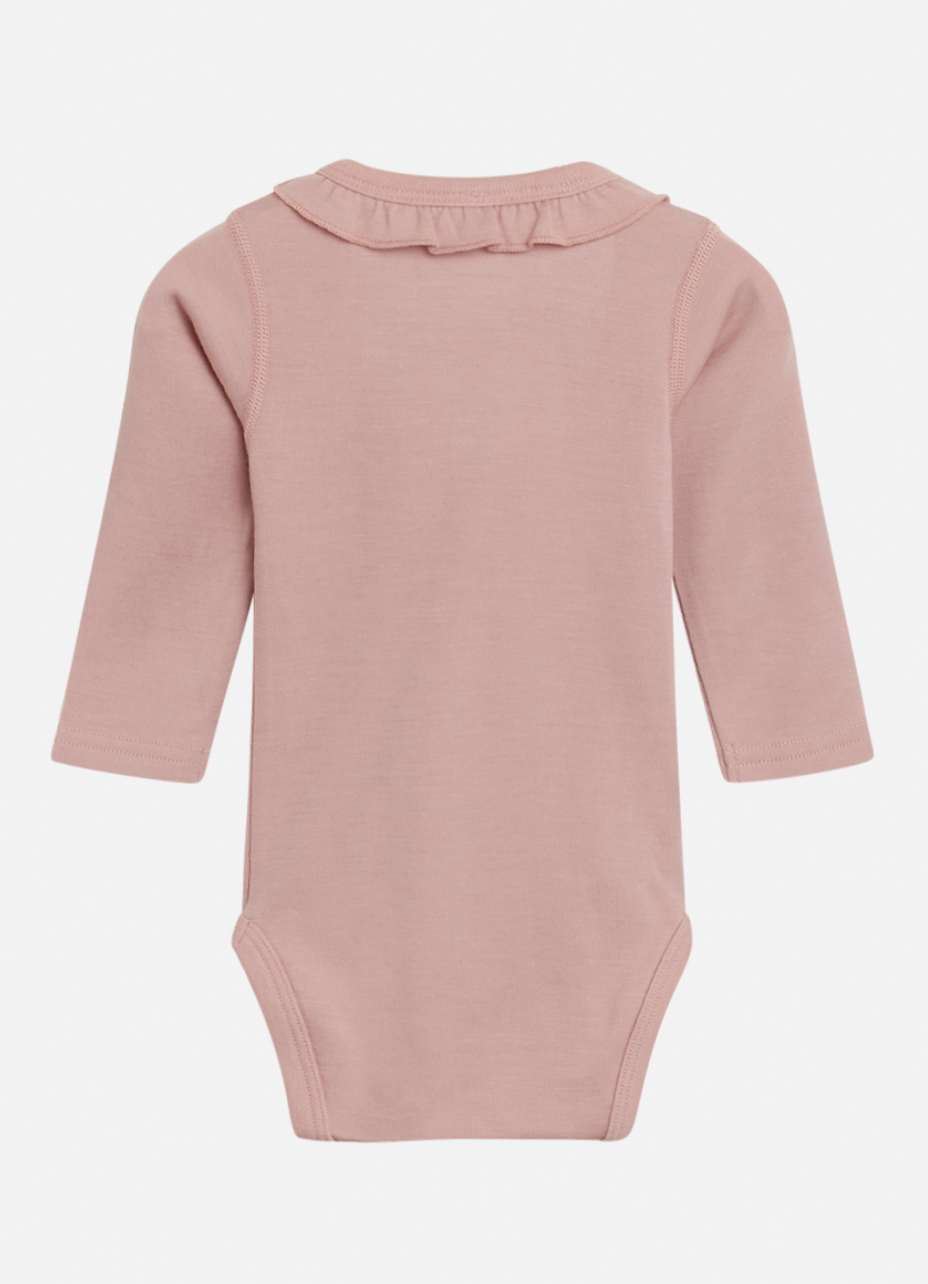 Hust &amp; Claire - Baby Body Langarm rosa mit Kragen - AURYN Shop