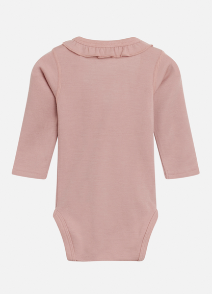 Hust &amp; Claire - Baby Body Langarm rosa mit Kragen - AURYN Shop