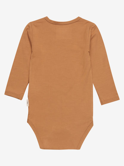 Minymo - Babybody Bambus langarm hellbraun