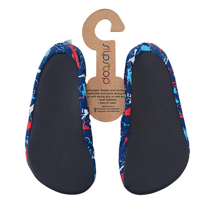 Slipstop - Turn- und Badeschuhe Flugzeuge blau für kinder
