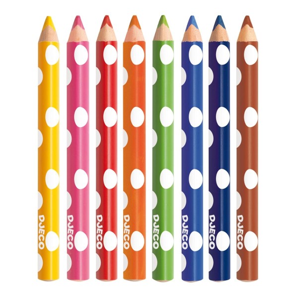 Djeco - 8 dicke Buntstifte - AURYN Shop