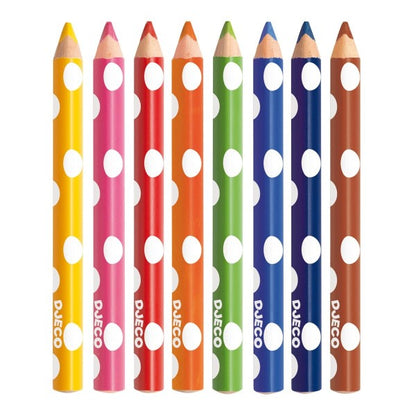 Djeco - 8 dicke Buntstifte - AURYN Shop