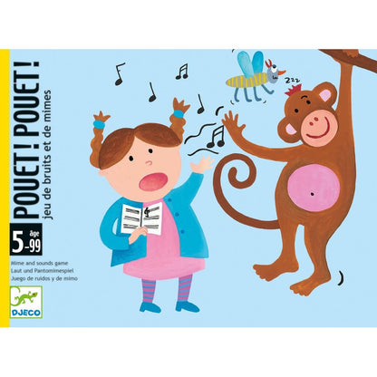 Ein Geräusch- und Pantomimespiel mit 120 verschiedenen Karten, bei dem sich jeder auf lustige Weise ausdrücken kann! Die anderen Spieler müssen anhand eines Geräuschs oder einer Pantomime erraten, was auf der Karte abgebildet ist.