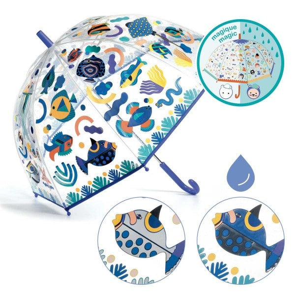 Djeco - Kinder - Regenschirm Fische inkl.  Farbwechsel - AURYN Shop
