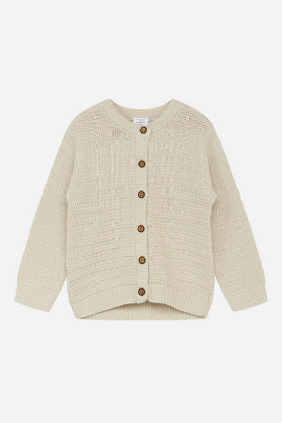 Strickjacke aus weicher Baumwolle von Hust &amp; Claire mit Streifen 