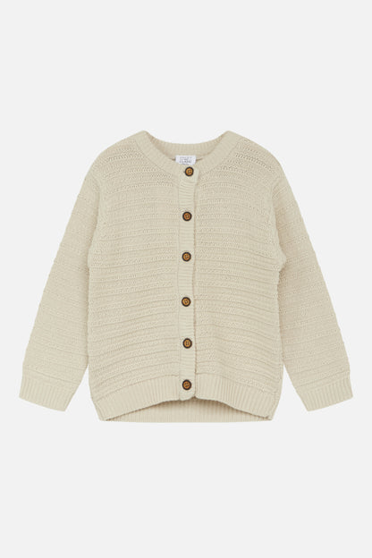 Strickjacke aus weicher Baumwolle von Hust &amp; Claire mit Streifen 